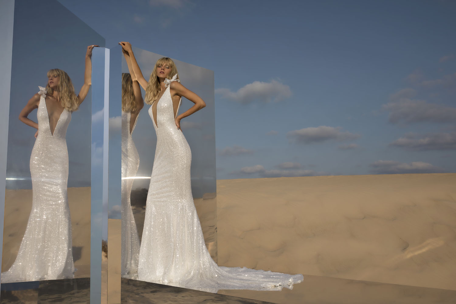 Wedding dress campaign for Pnina Tornai — bridal photography by Utopia Milano Production, Milan