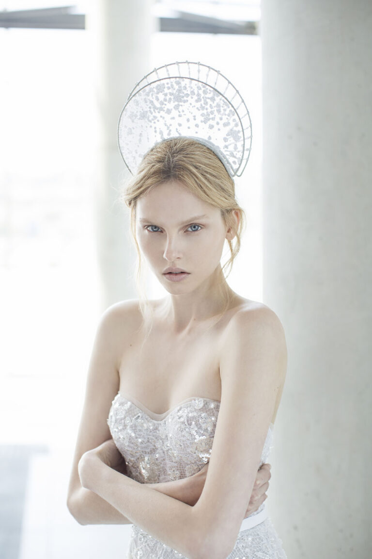 Wedding dress campaign for Mira Zwillinger — bridal photography by Utopia Milano Production, Milan
