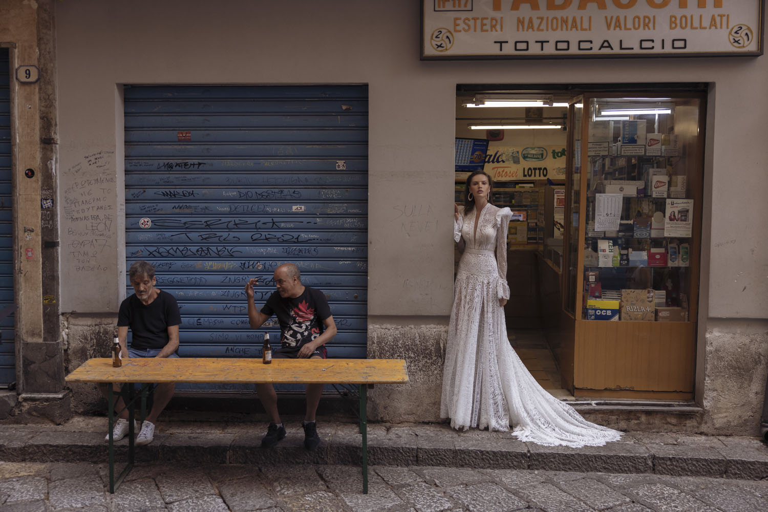 Wedding dress campaign for Passaro Sposa — bridal photography by Utopia Milano Production, Milan