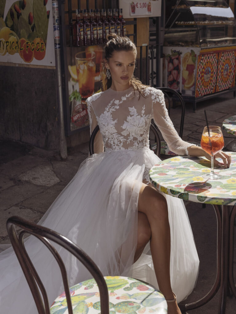 Wedding dress campaign for Passaro Sposa — bridal photography by Utopia Milano Production, Milan