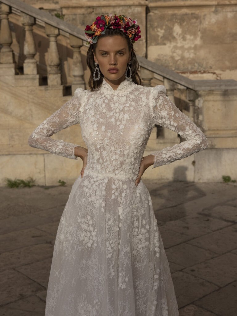 Wedding dress campaign for Passaro Sposa — bridal photography by Utopia Milano Production, Milan