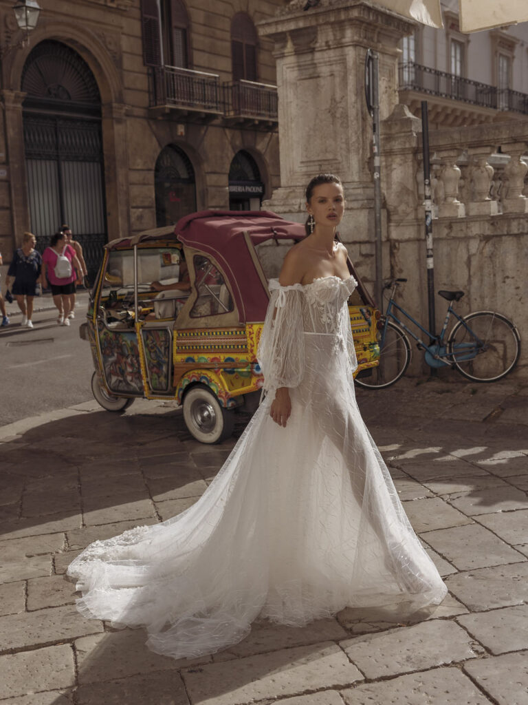 Wedding dress campaign for Passaro Sposa — bridal photography by Utopia Milano Production, Milan