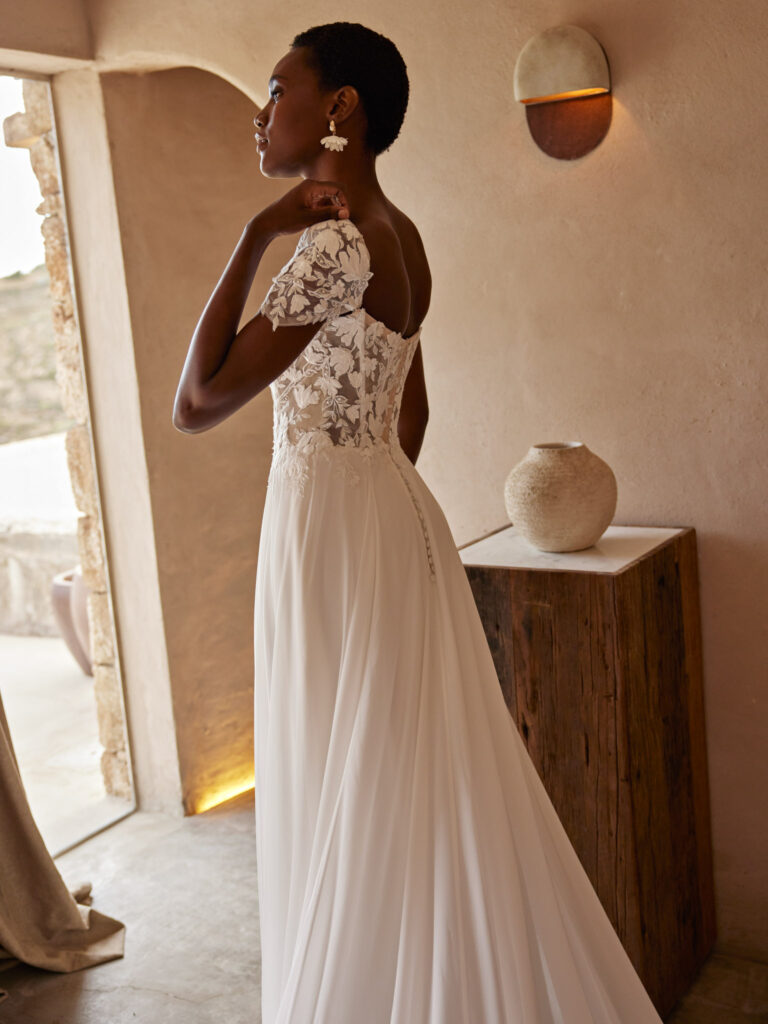 Wedding dress campaign for Lillian West SS24 — bridal photography by Utopia Milano Production, Milan