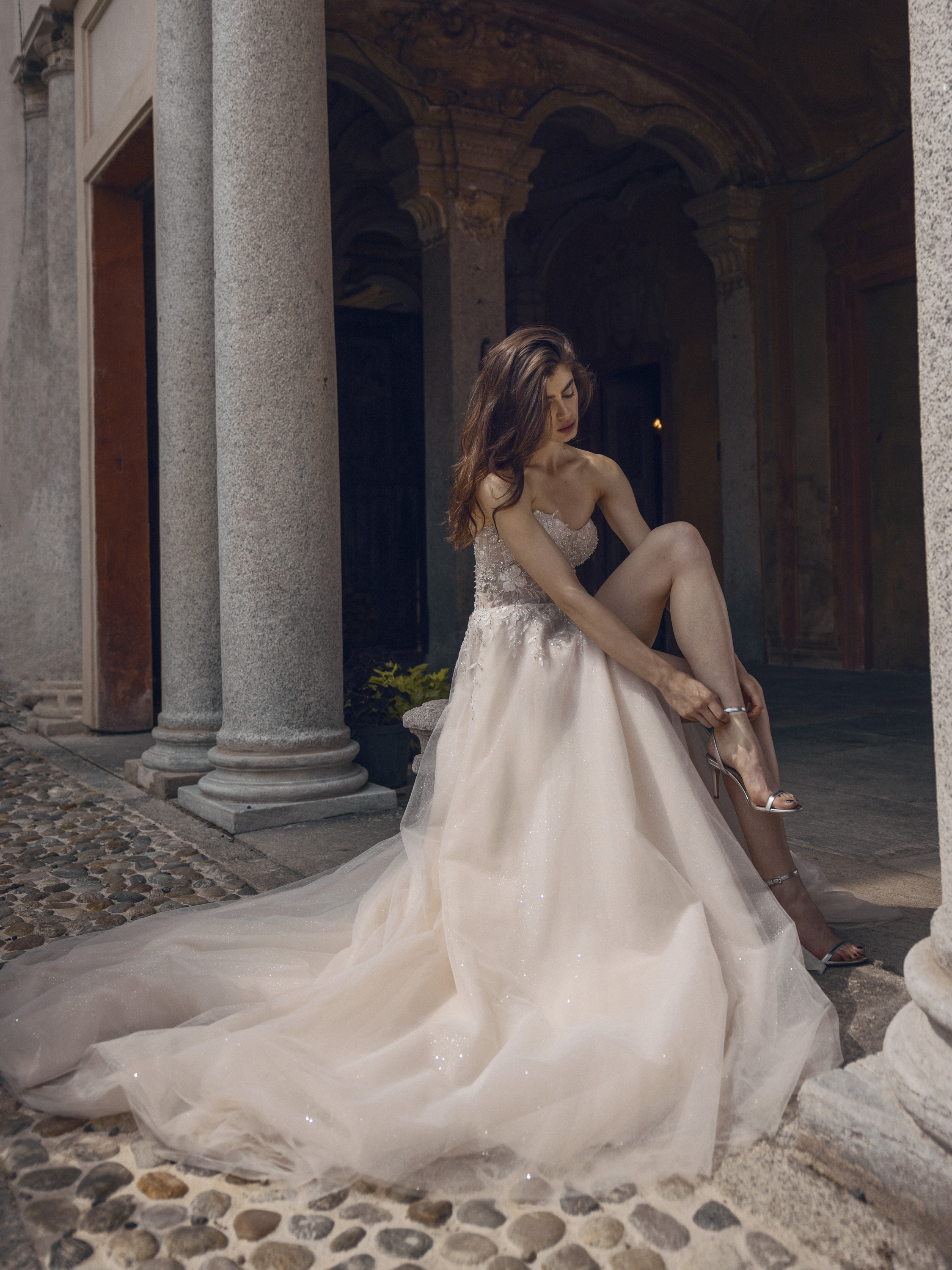 Wedding dress campaign for Ricca Sposa SS24 — bridal photography by Utopia Milano Production, Milan