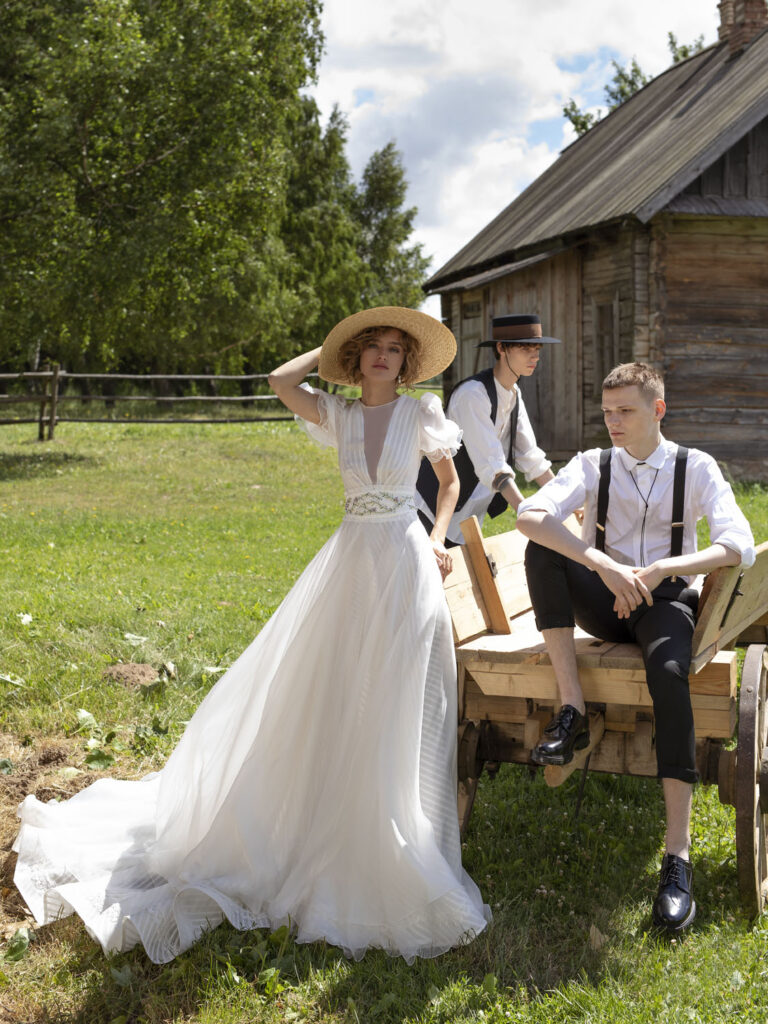 Wedding dress campaign for Rara Avis — bridal photography by Utopia Milano Production, Milan