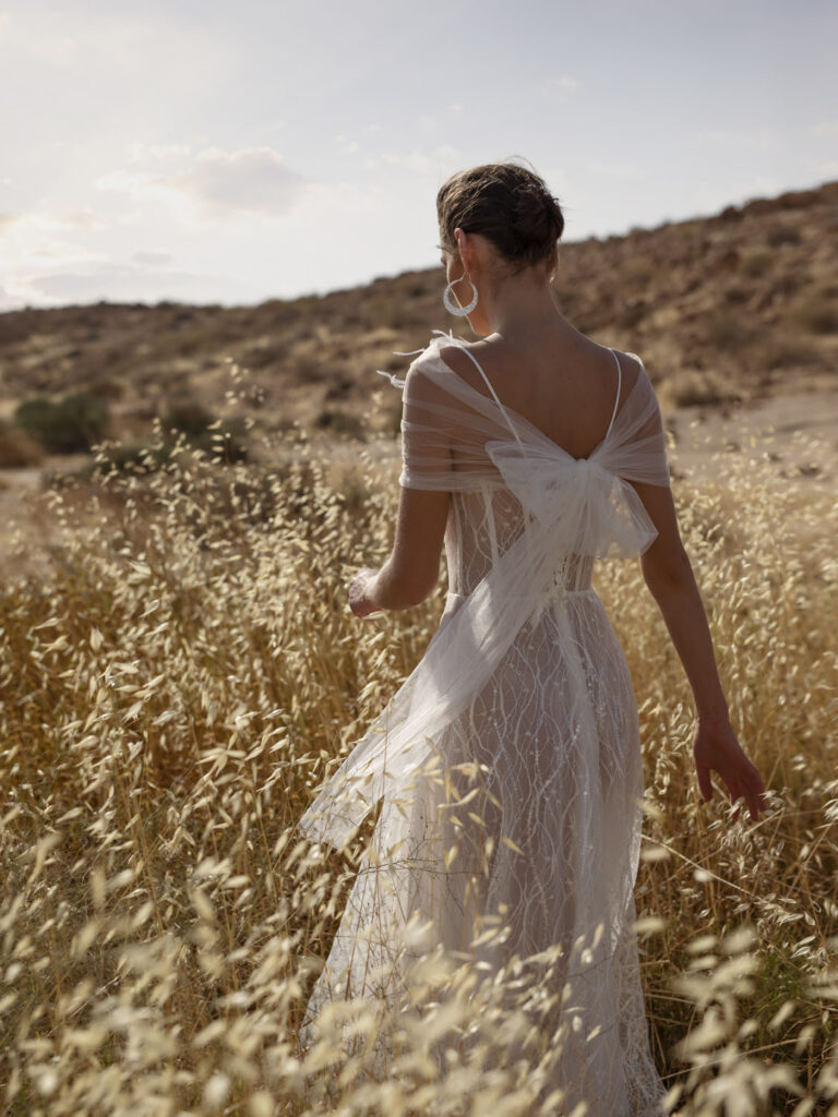 Wedding dress campaign for Tatiana Kaplun — bridal photography by Utopia Milano Production, Milan