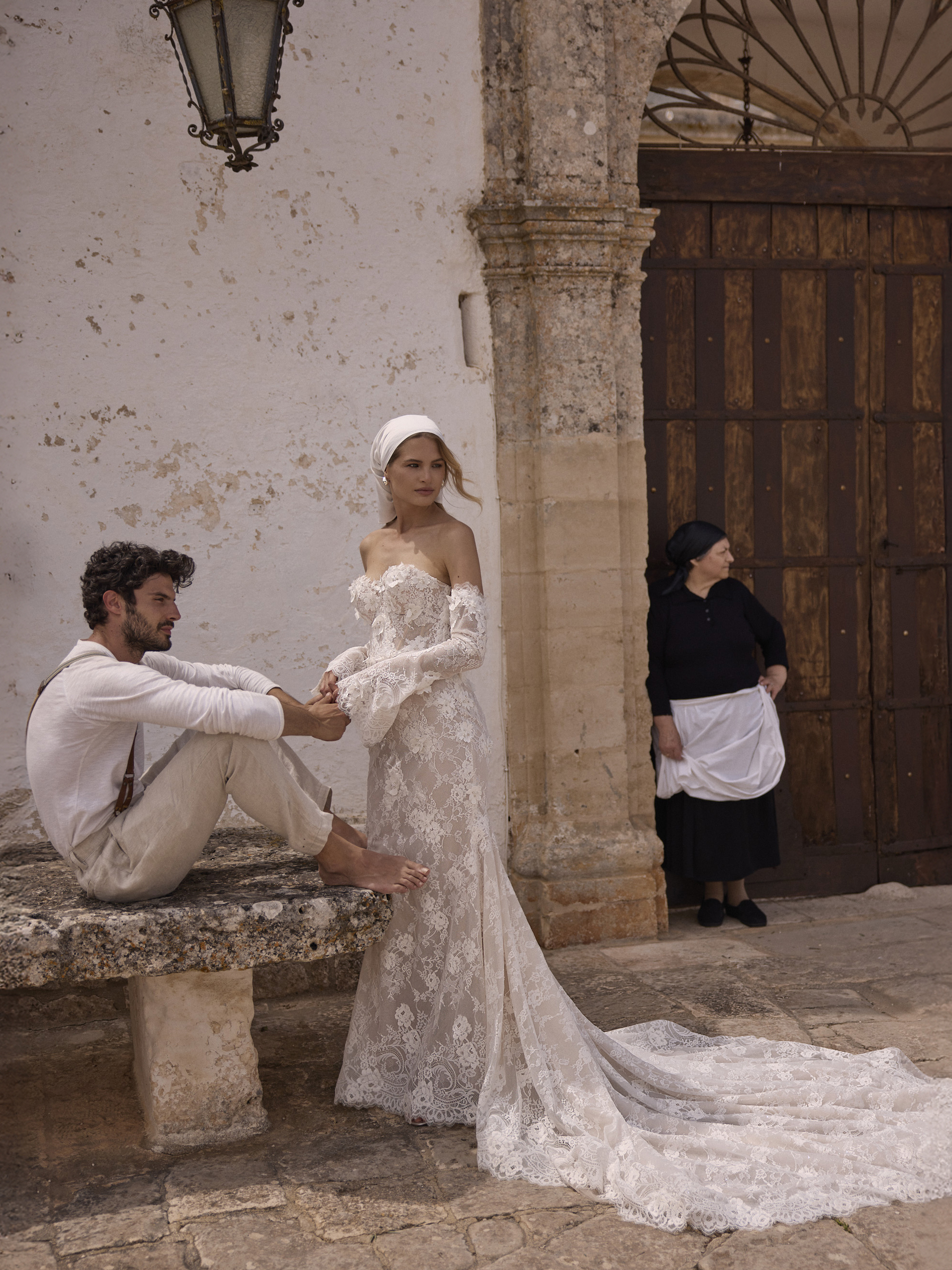 Wedding dress campaign for Love by Ricca Sposa SS25 — bridal photography by Utopia Milano Production, Milan