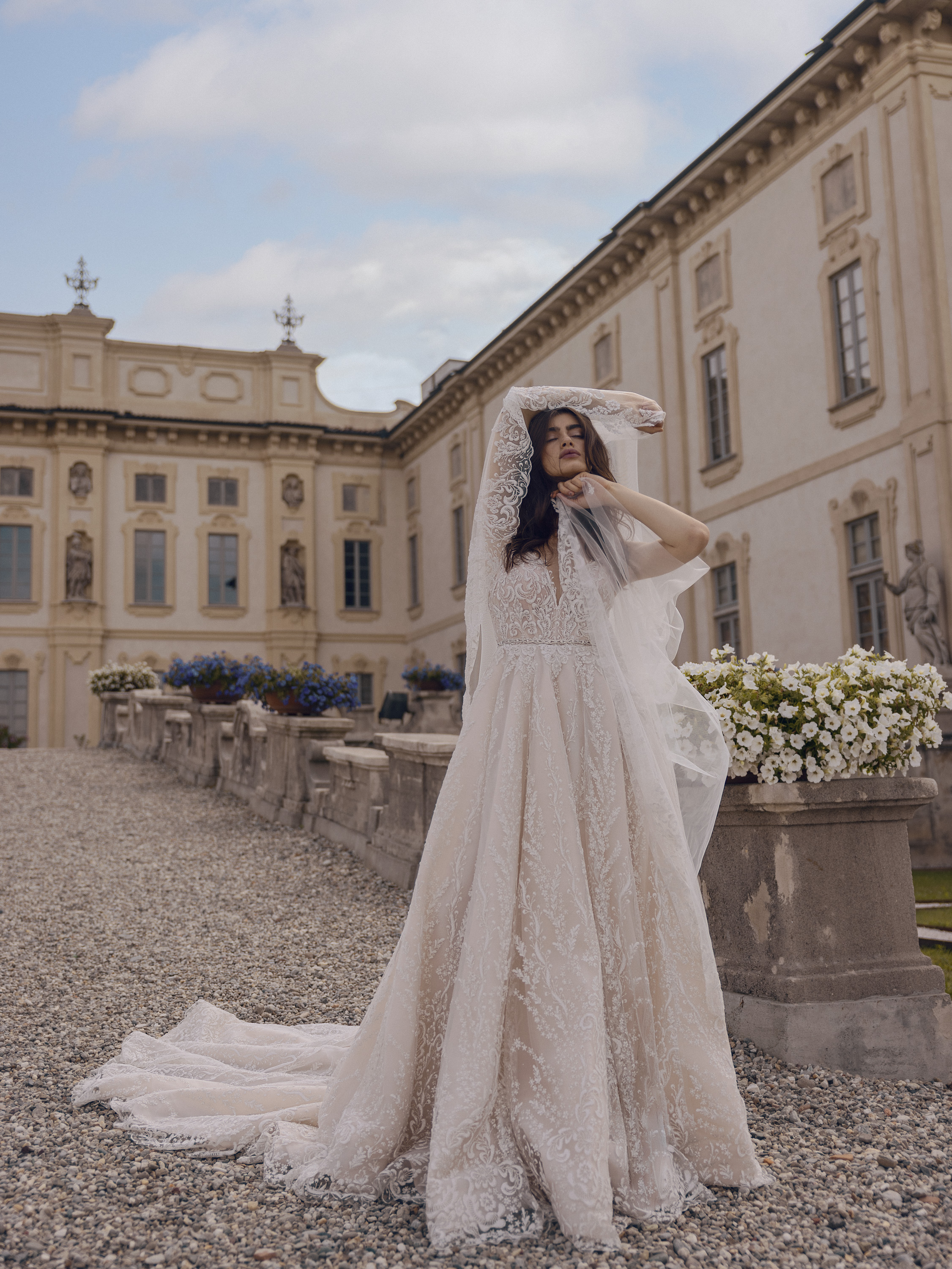 Wedding dress campaign for Ricca Sposa SS24 — bridal photography by Utopia Milano Production, Milan