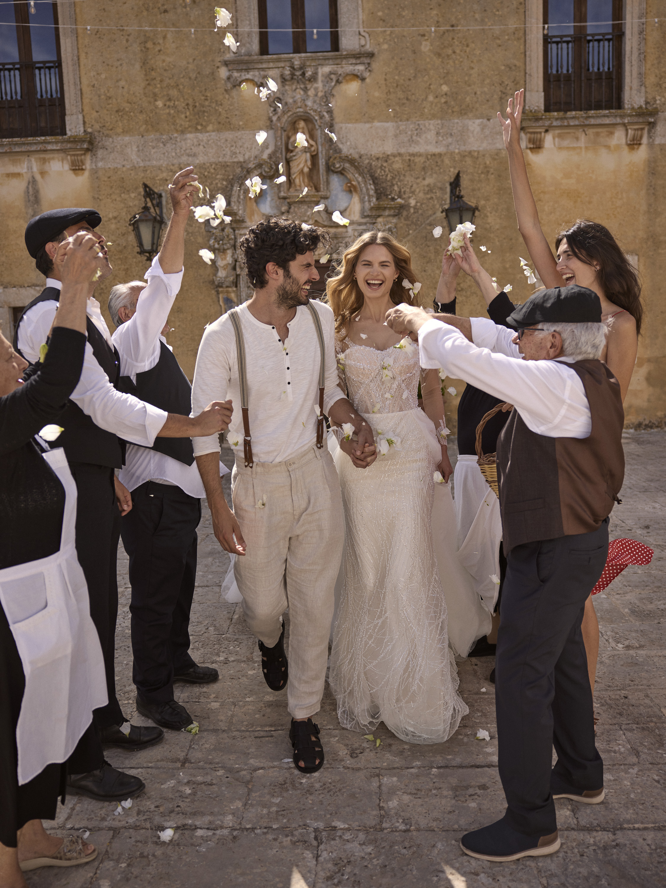 Wedding dress campaign for Love by Ricca Sposa SS25 — bridal photography by Utopia Milano Production, Milan