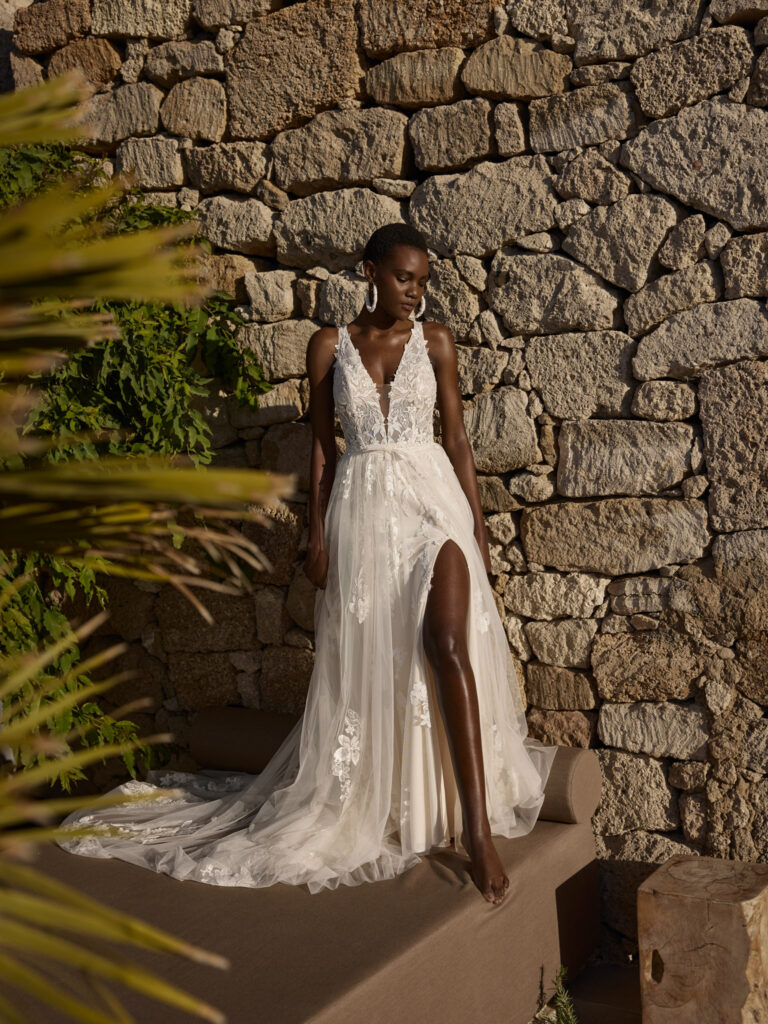 Wedding dress campaign for Lillian West SS24 — bridal photography by Utopia Milano Production, Milan