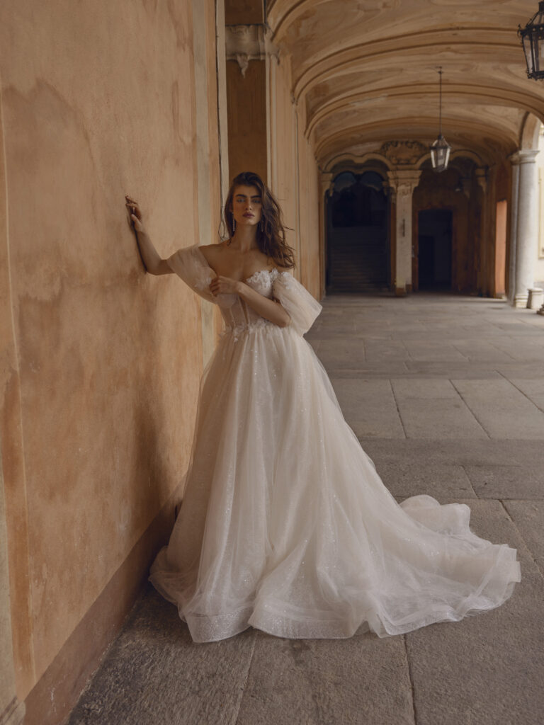 Wedding dress campaign for Ricca Sposa SS24 — bridal photography by Utopia Milano Production, Milan