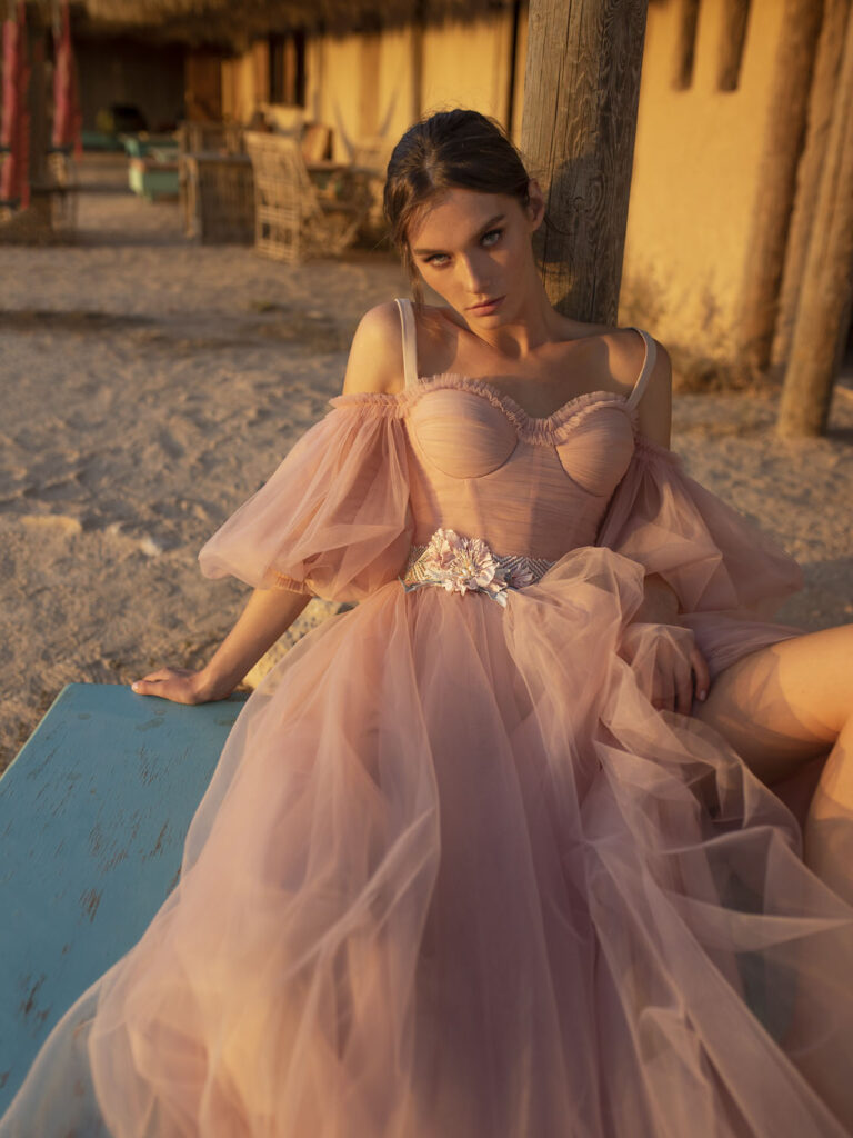 Wedding dress campaign for Tatiana Kaplun — bridal photography by Utopia Milano Production, Milan