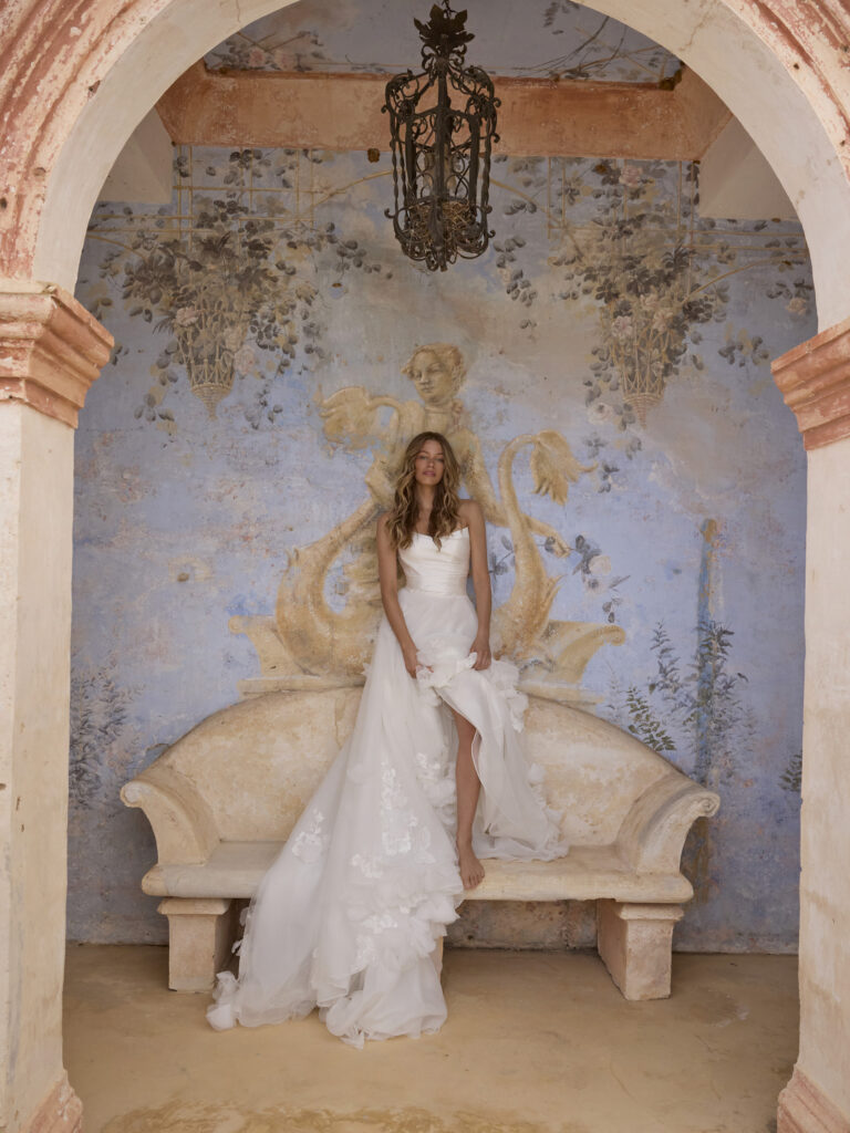 Wedding dress campaign for Felicia Couture — bridal photography by Utopia Milano Production, Milan
