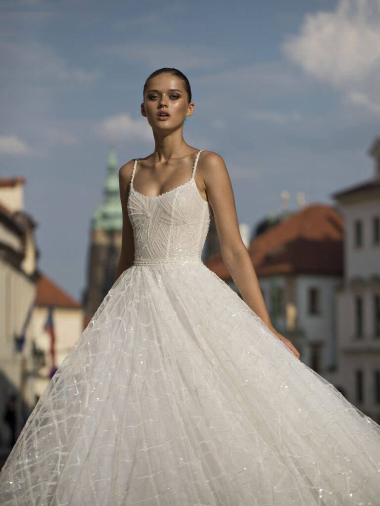 Wedding dress campaign for Helena Kolan — bridal photography by Utopia Milano Production, Milan