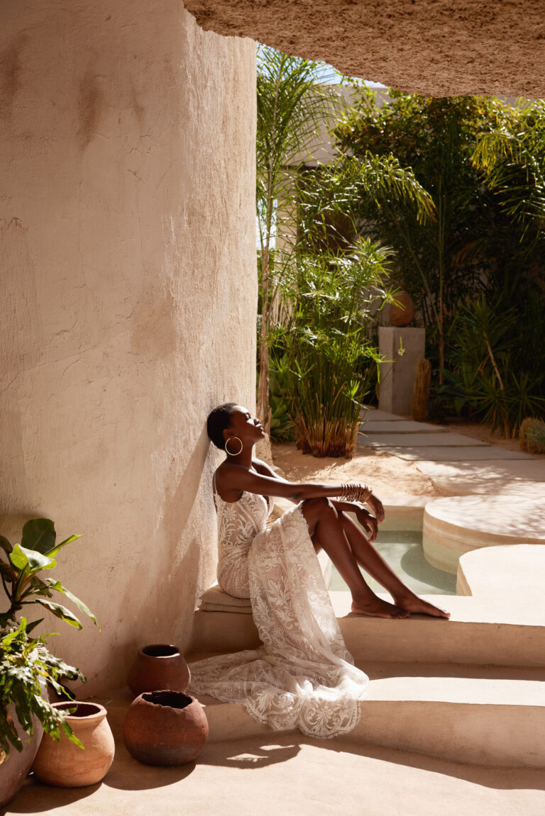 Wedding dress campaign for Lillian West SS24 — bridal photography by Utopia Milano Production, Milan