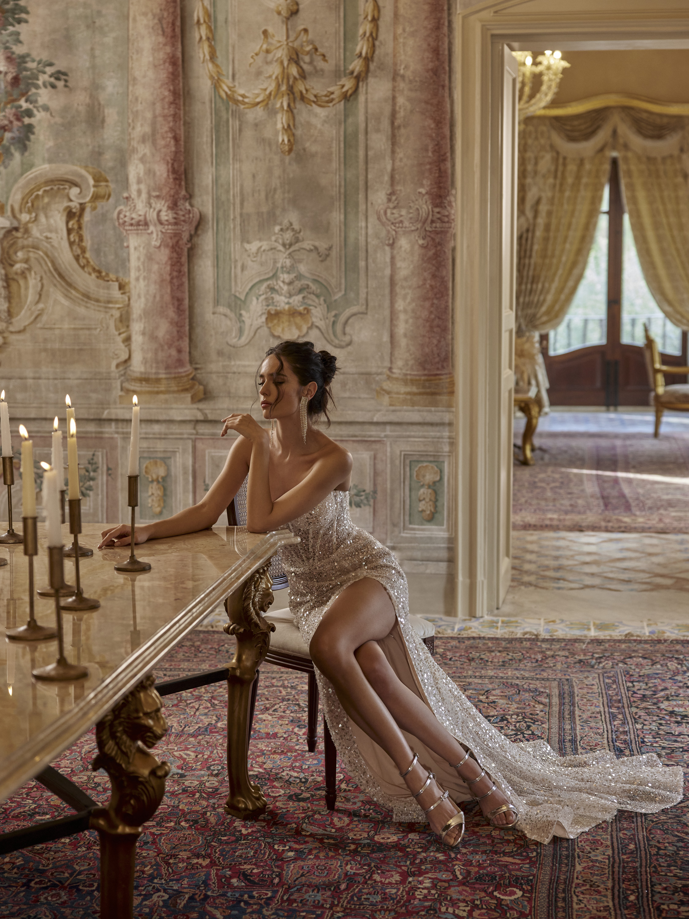 Wedding dress campaign for Rara Avis SS24 — bridal photography by Utopia Milano Production, Milan