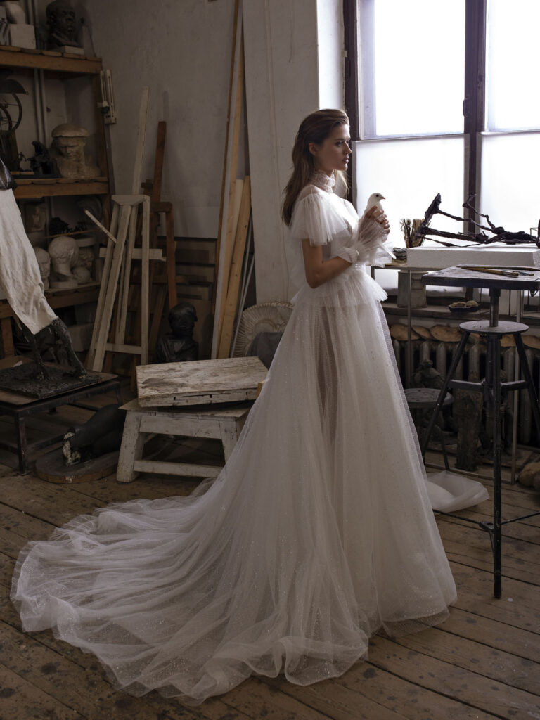 Wedding dress campaign for Rara Avis — bridal photography by Utopia Milano Production, Milan