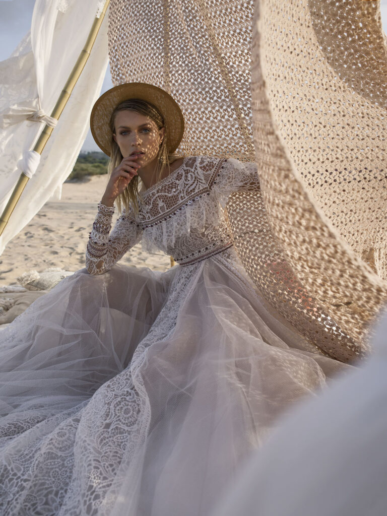 Wedding dress campaign for Rara Avis — bridal photography by Utopia Milano Production, Milan