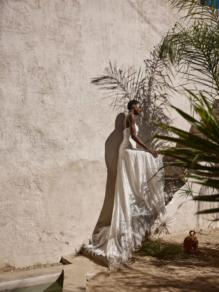 Wedding dress campaign for Lillian West SS24 — bridal photography by Utopia Milano Production, Milan