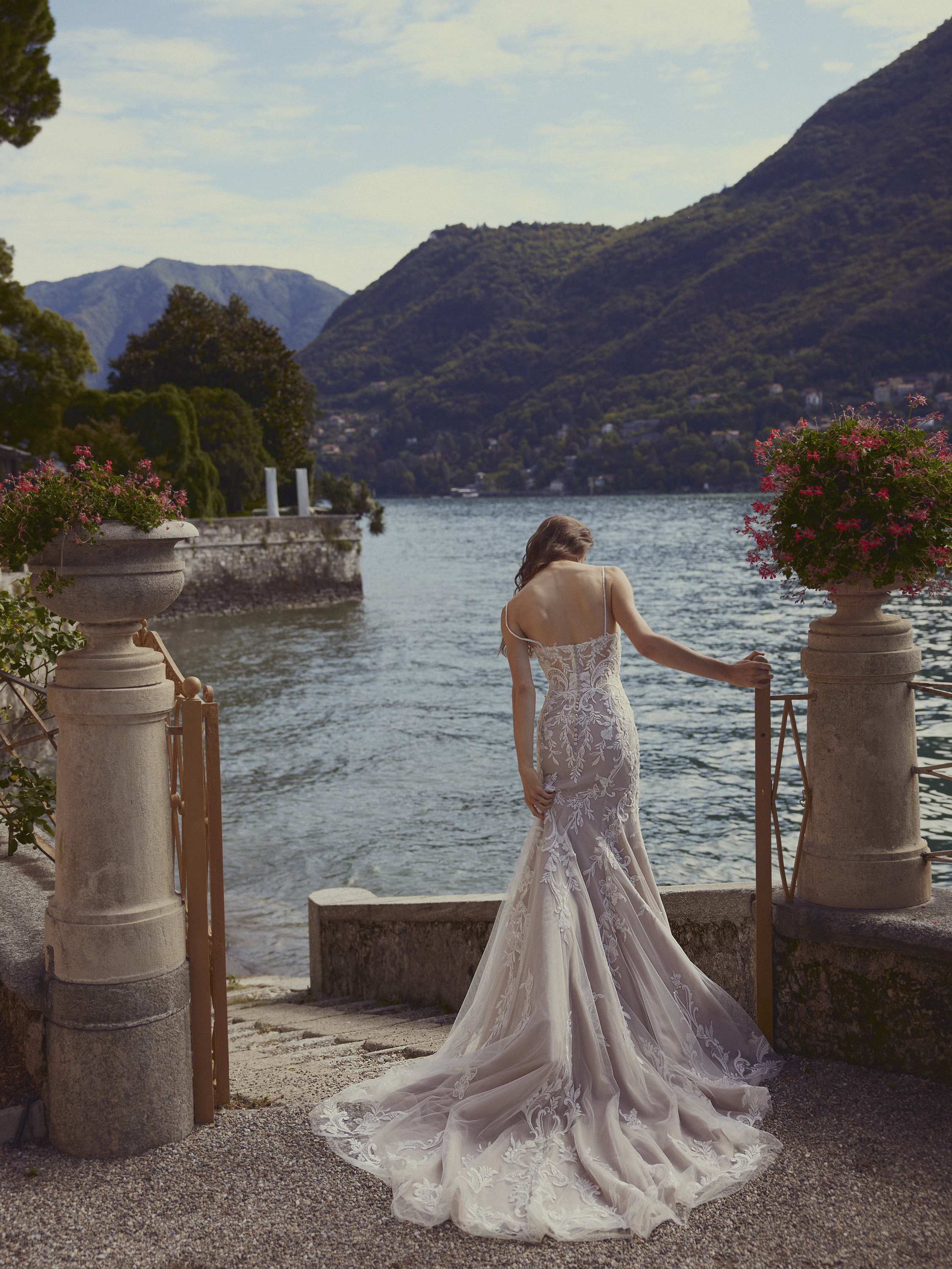 Wedding dress campaign for Justin Alexander SS24 — bridal photography by Utopia Milano Production, Milan