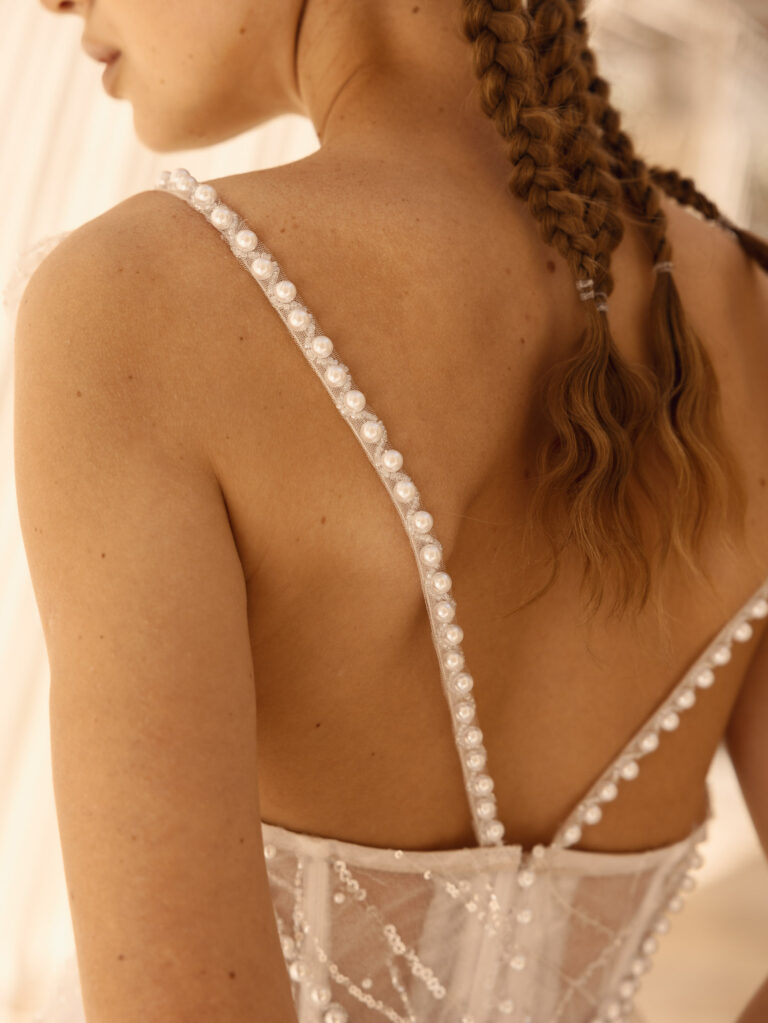 Wedding dress campaign for Helena Kolan SS24 — bridal photography by Utopia Milano Production, Milan