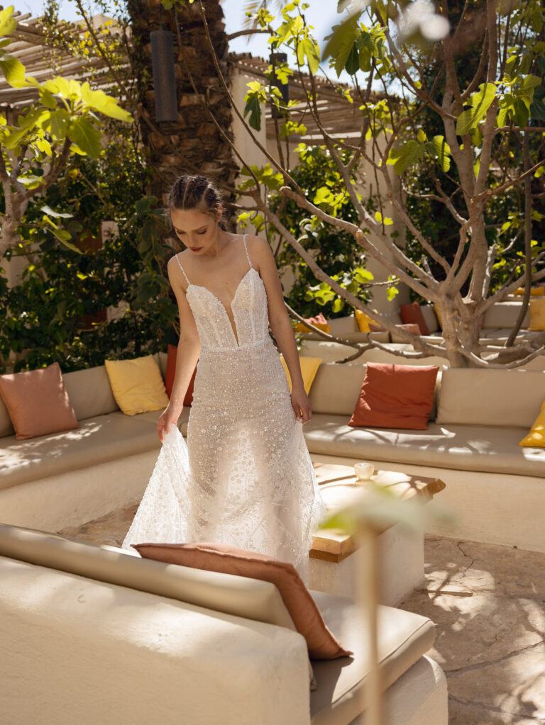 Wedding dress campaign for Helena Kolan SS24 — bridal photography by Utopia Milano Production, Milan