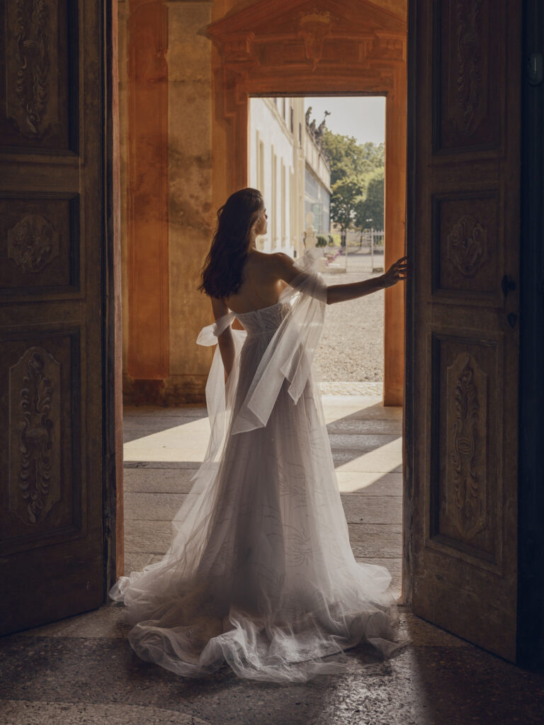 Wedding dress campaign for Ricca Sposa SS24 — bridal photography by Utopia Milano Production, Milan
