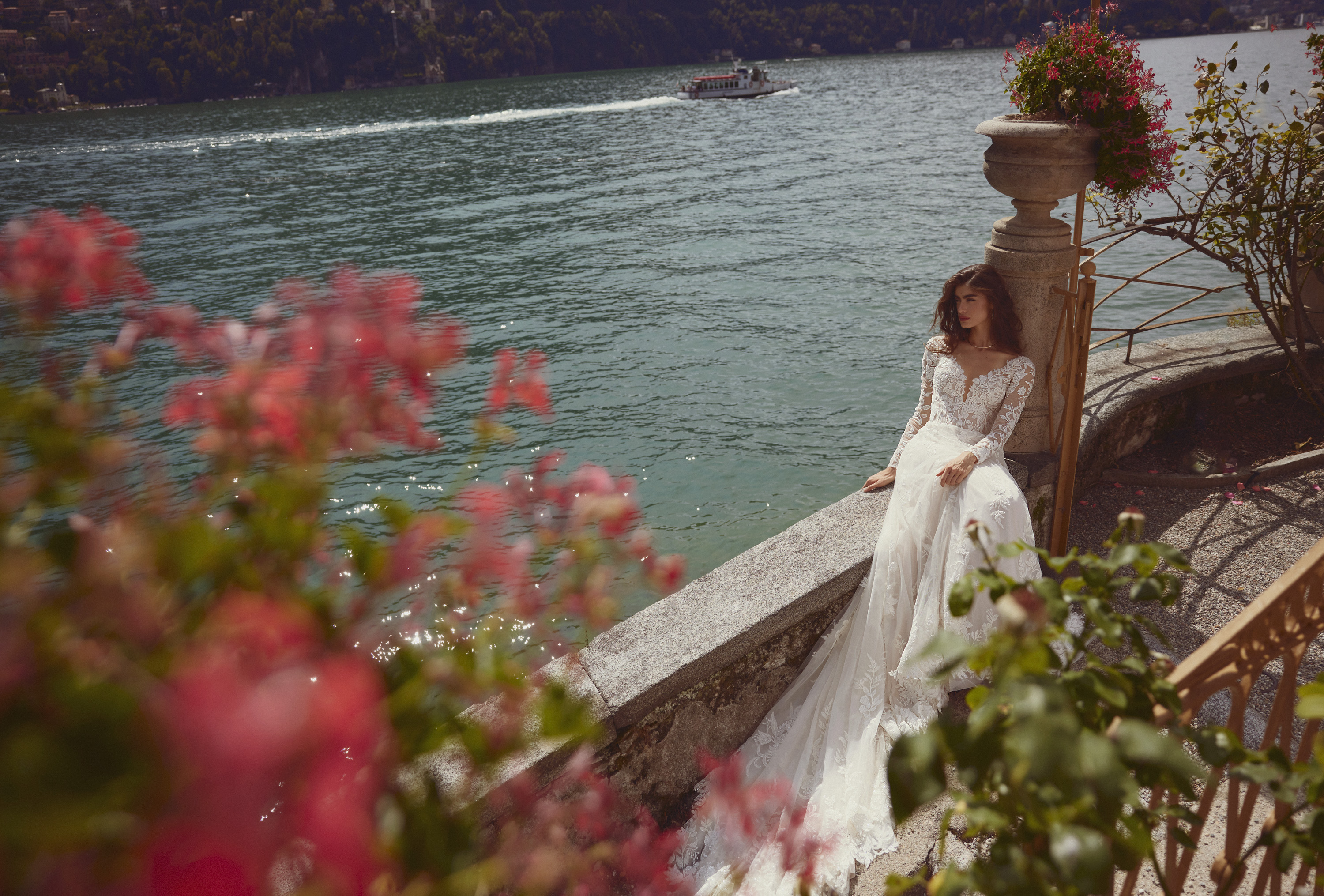 Wedding dress campaign for Justin Alexander SS24 — bridal photography by Utopia Milano Production, Milan