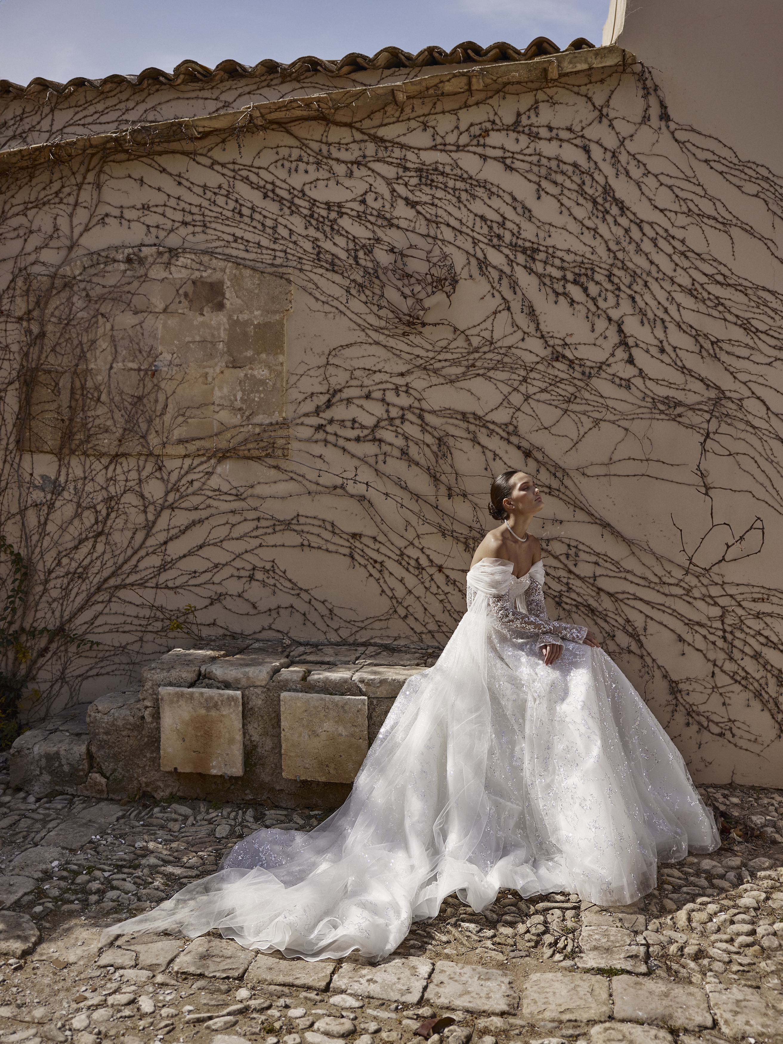 Wedding dress campaign for Love by Ricca Sposa SS24 — bridal photography by Utopia Milano Production, Milan