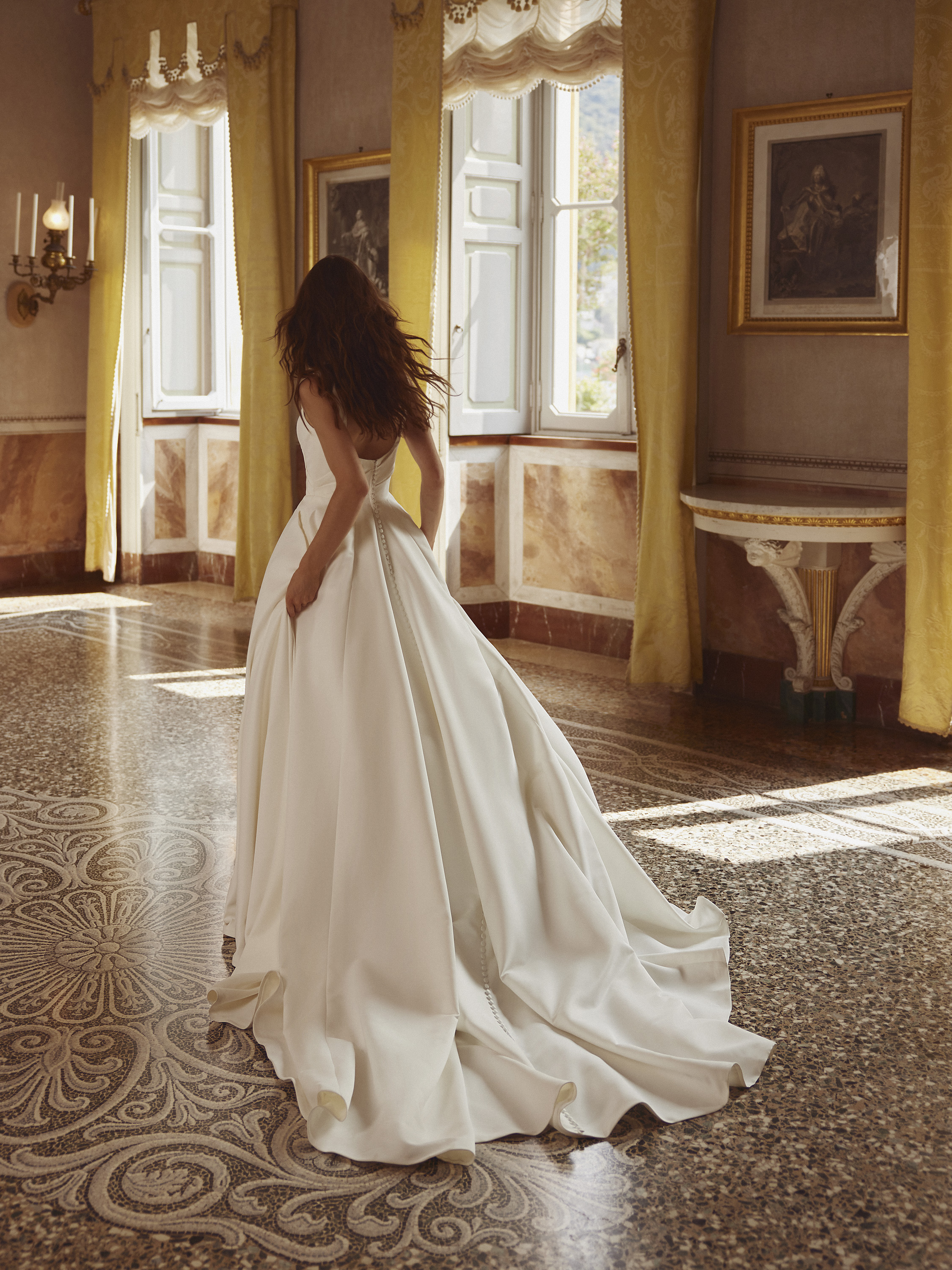 Wedding dress campaign for Justin Alexander SS24 — bridal photography by Utopia Milano Production, Milan