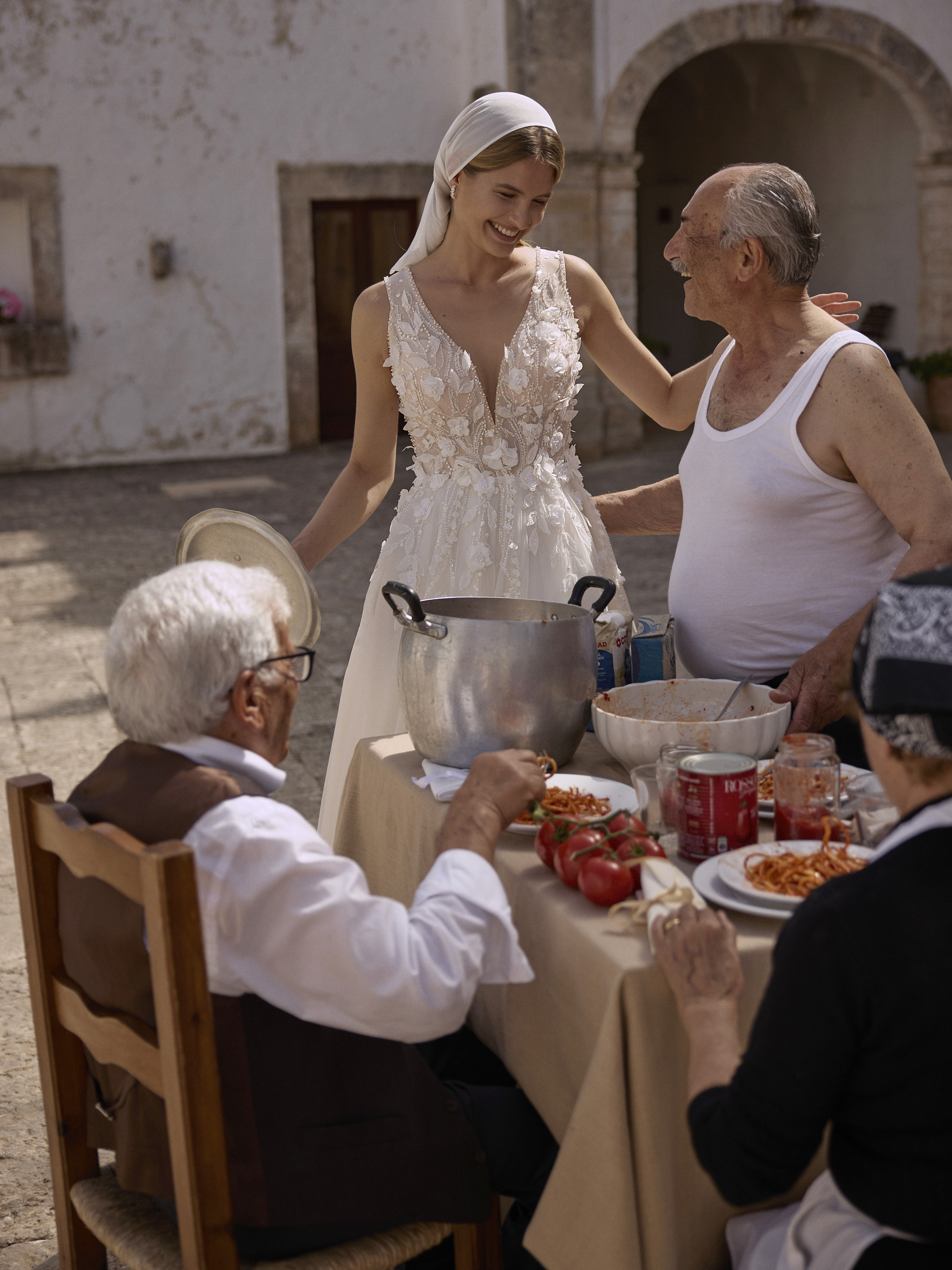 Wedding dress campaign for Love by Ricca Sposa SS25 — bridal photography by Utopia Milano Production, Milan