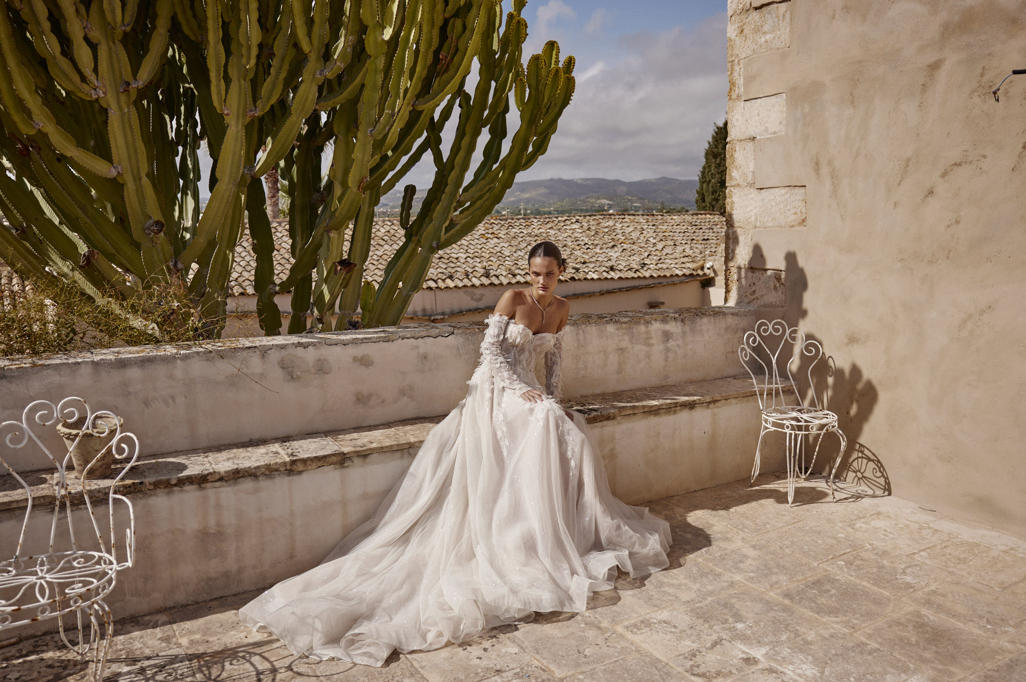 Wedding dress campaign for Love by Ricca Sposa SS24 — bridal photography by Utopia Milano Production, Milan