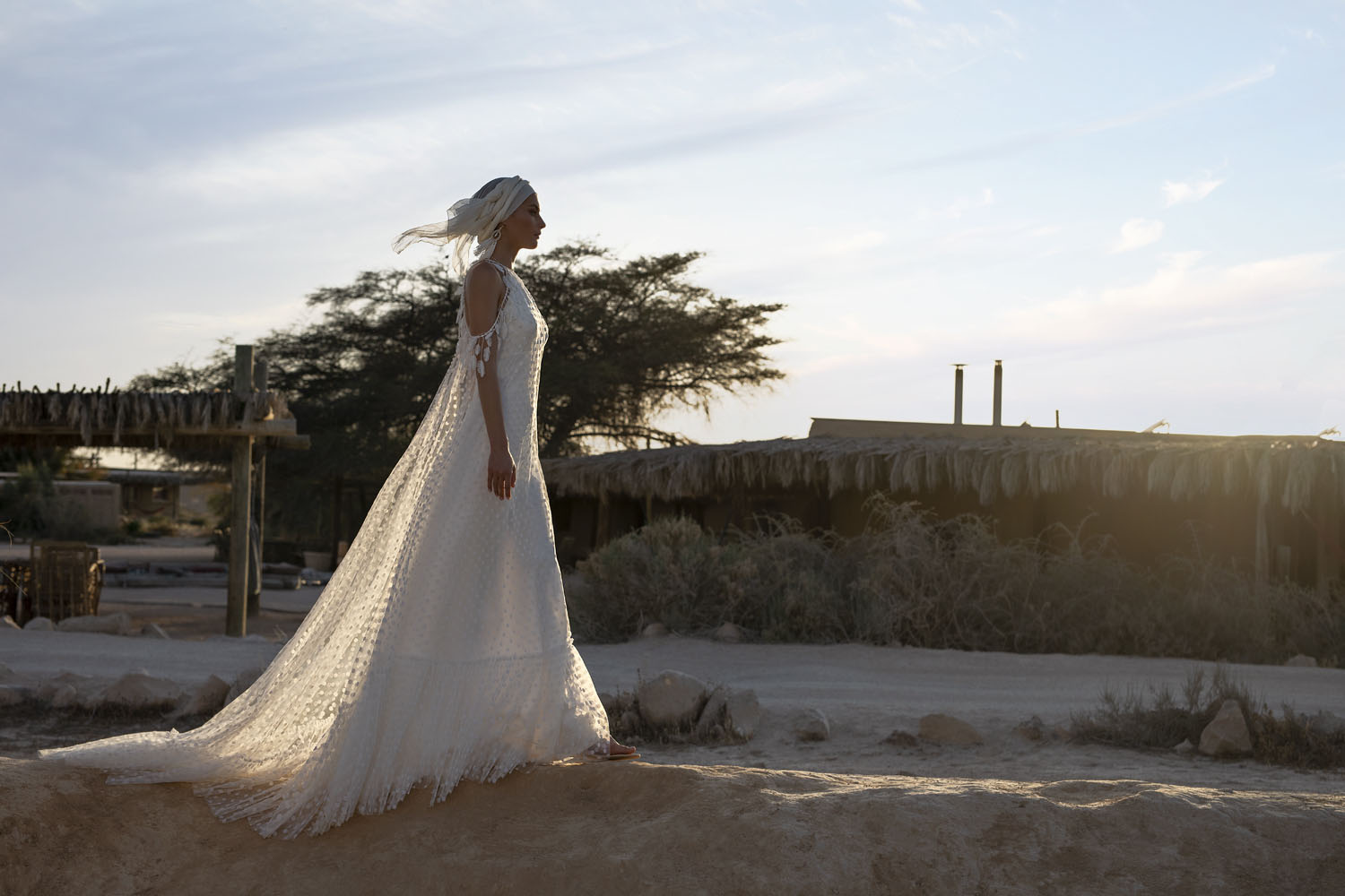 Wedding dress campaign for Tatiana Kaplun — bridal photography by Utopia Milano Production, Milan