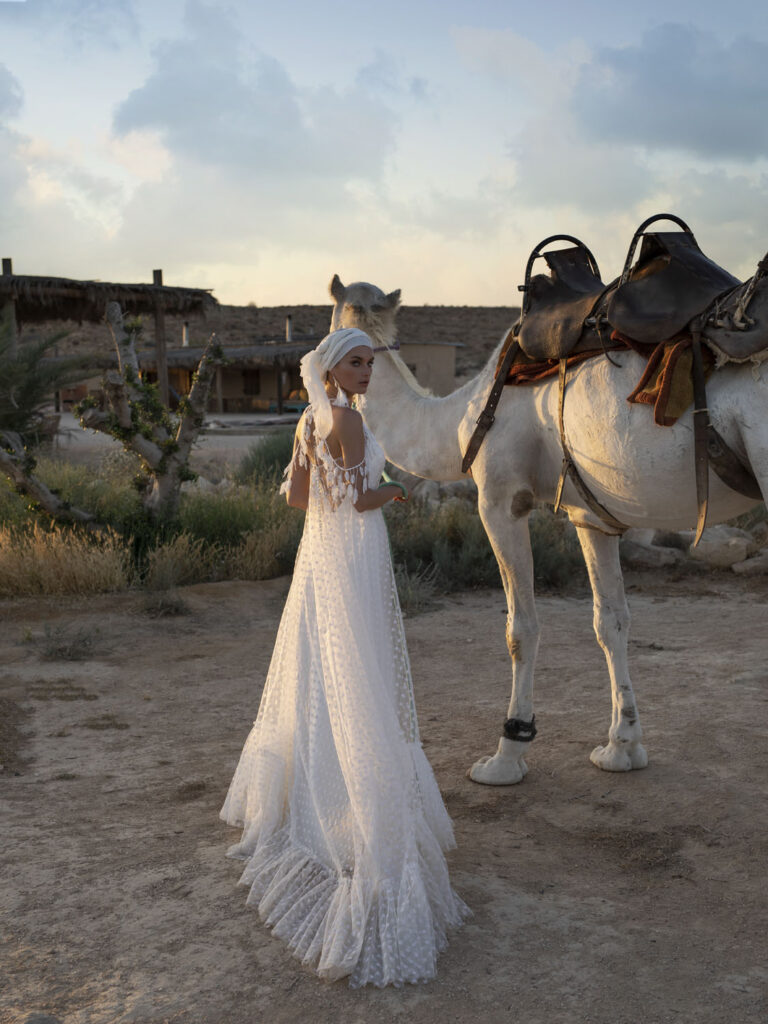 Wedding dress campaign for Tatiana Kaplun — bridal photography by Utopia Milano Production, Milan