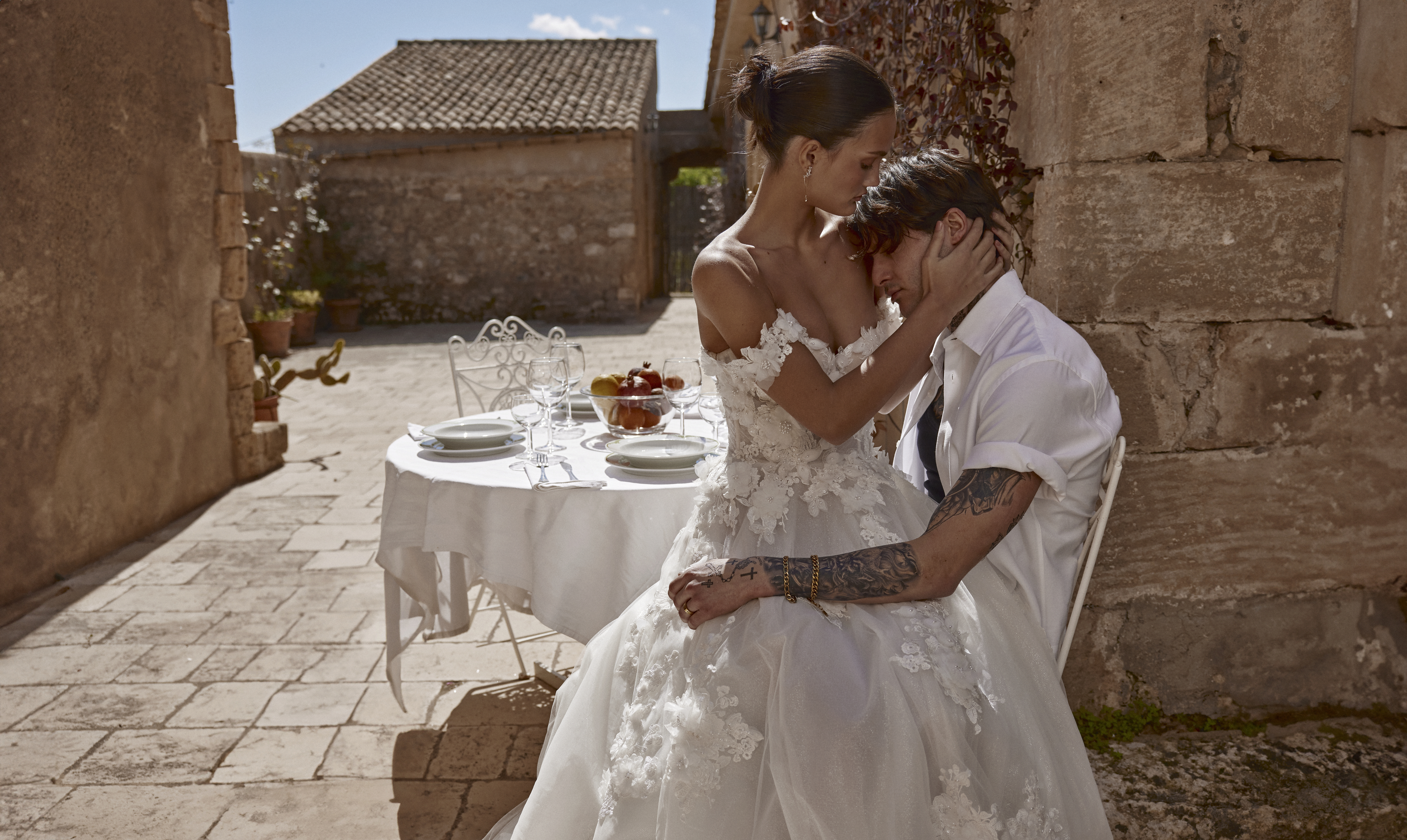 Wedding dress campaign for Love by Ricca Sposa SS24 — bridal photography by Utopia Milano Production, Milan