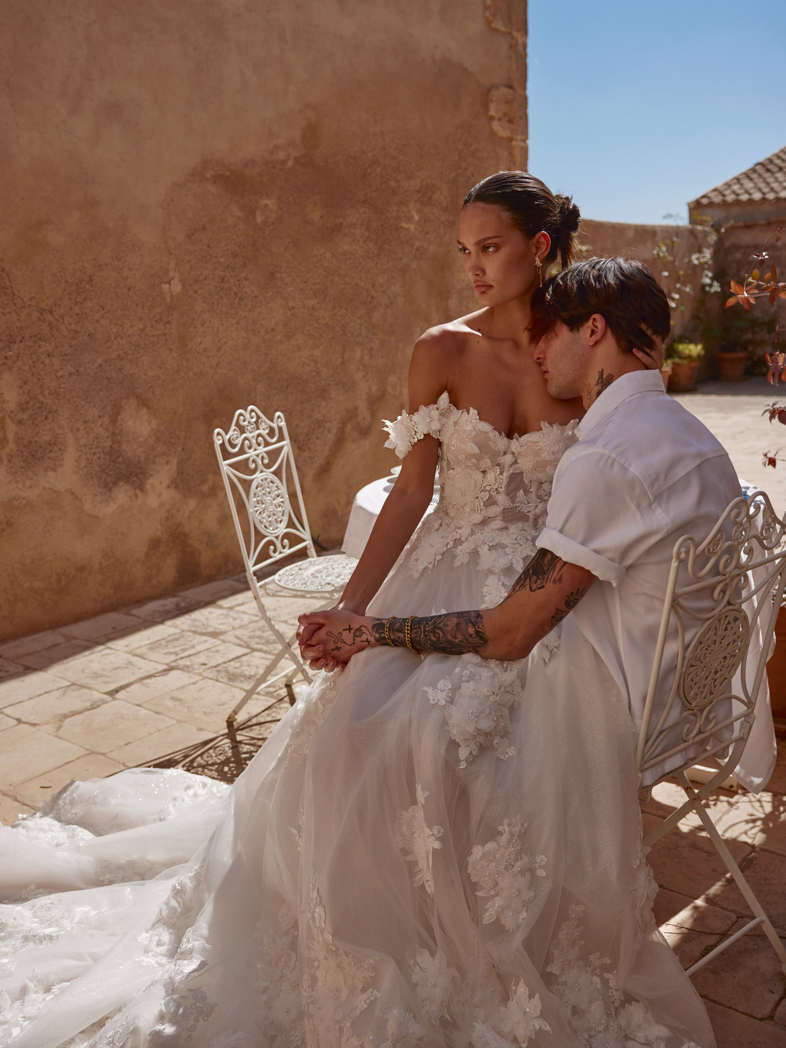 Wedding dress campaign for Love by Ricca Sposa SS24 — bridal photography by Utopia Milano Production, Milan