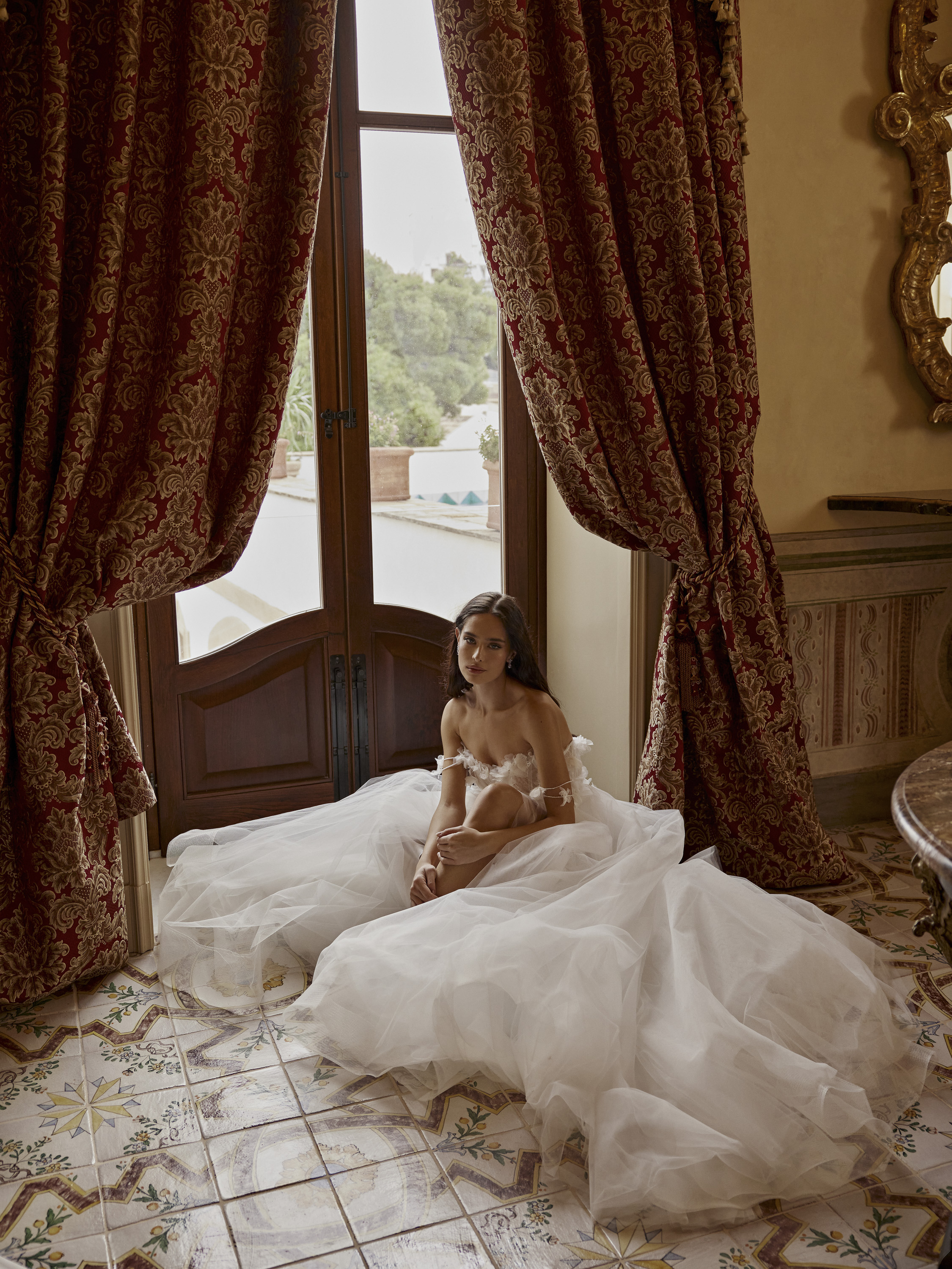Wedding dress campaign for Rara Avis SS24 — bridal photography by Utopia Milano Production, Milan