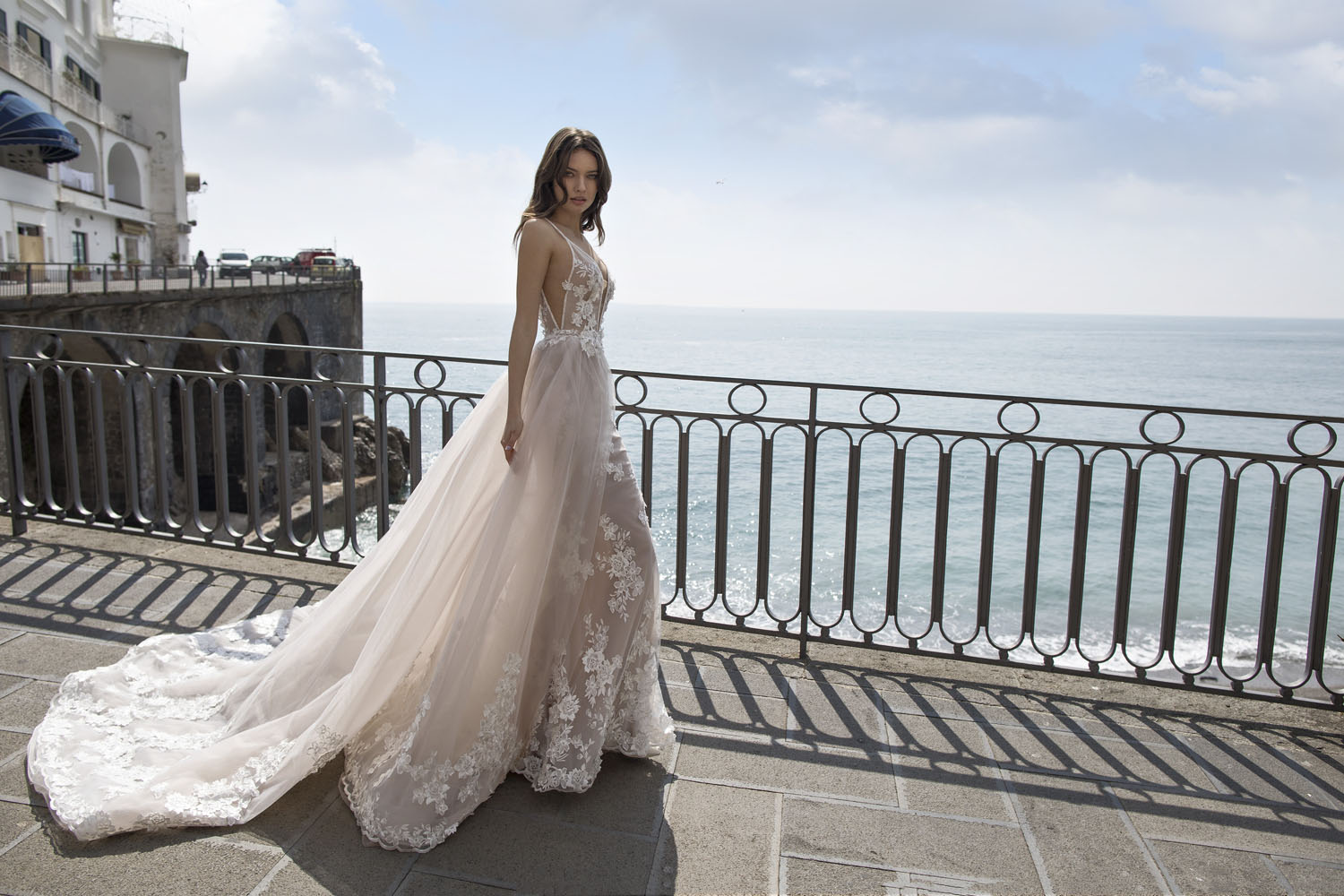 Wedding dress campaign for Capri Sposa — bridal photography by Utopia Milano Production, Milan