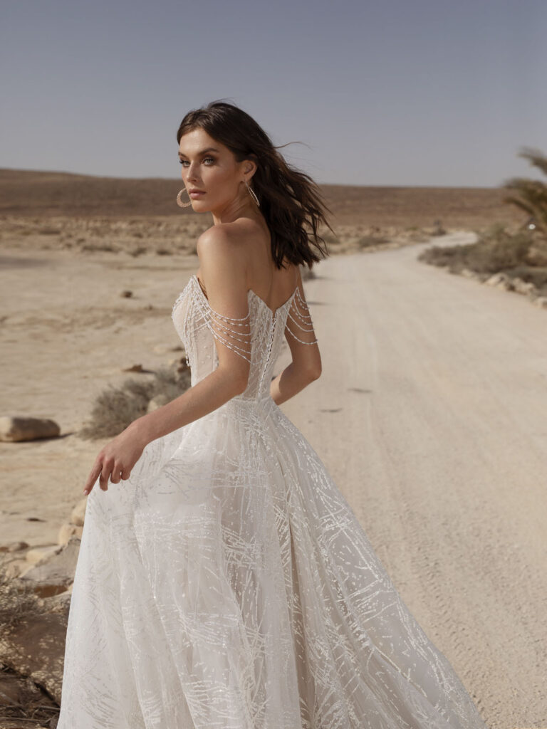 Wedding dress campaign for Tatiana Kaplun — bridal photography by Utopia Milano Production, Milan
