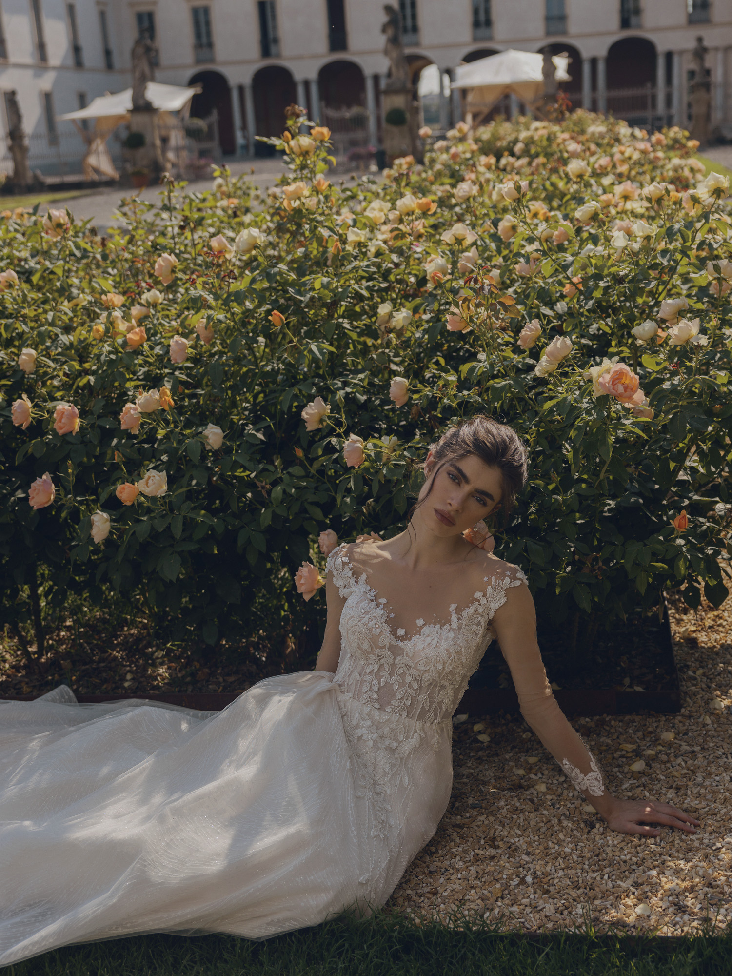 Wedding dress campaign for Ricca Sposa SS24 — bridal photography by Utopia Milano Production, Milan