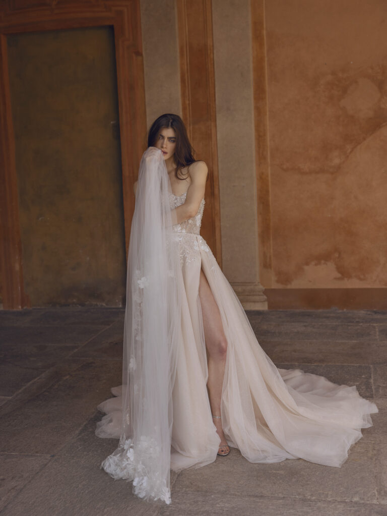 Wedding dress campaign for Ricca Sposa SS24 — bridal photography by Utopia Milano Production, Milan