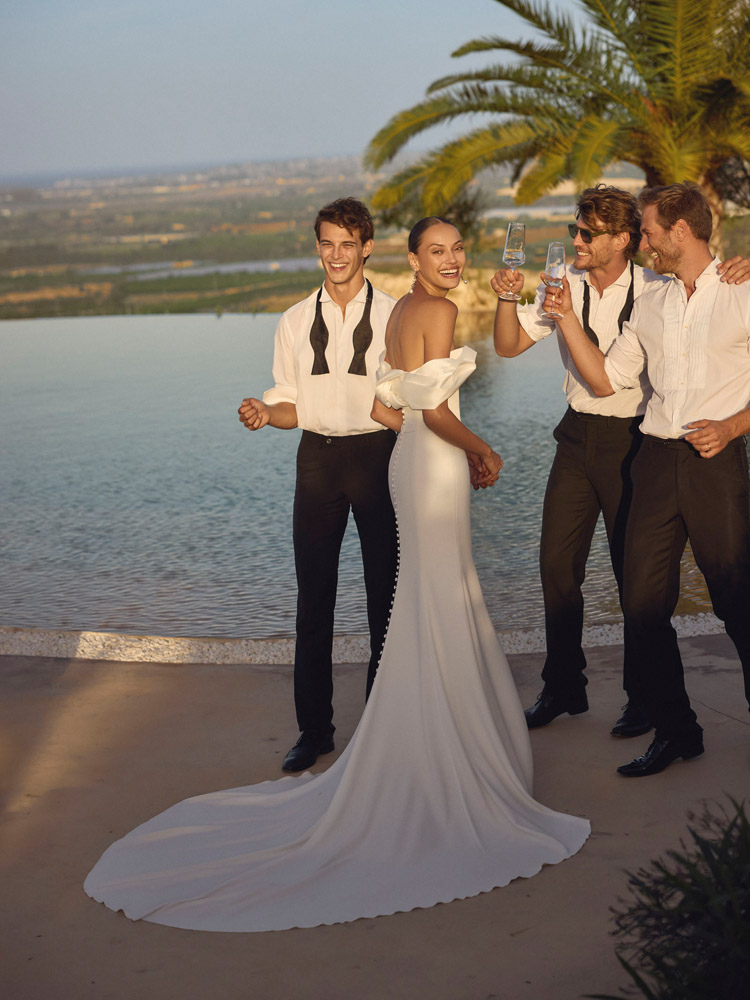 Wedding dress campaign for Modeca SS25 “La Dolce Vita” — bridal photography by Utopia Milano Production, Milan