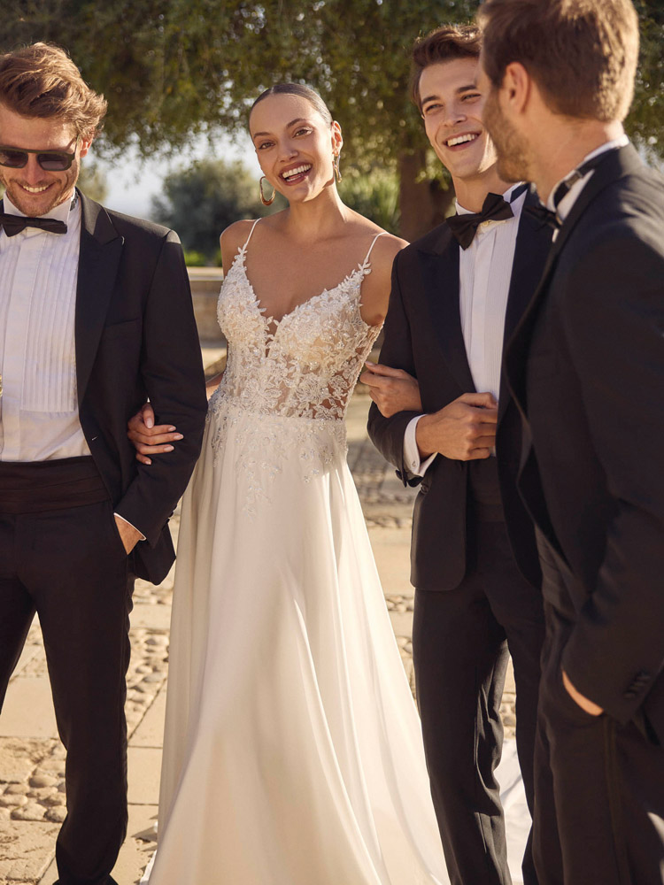 Wedding dress campaign for Modeca SS25 “La Dolce Vita” — bridal photography by Utopia Milano Production, Milan