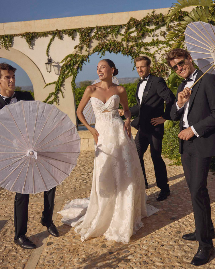 Wedding dress campaign for Modeca SS25 “La Dolce Vita” — bridal photography by Utopia Milano Production, Milan