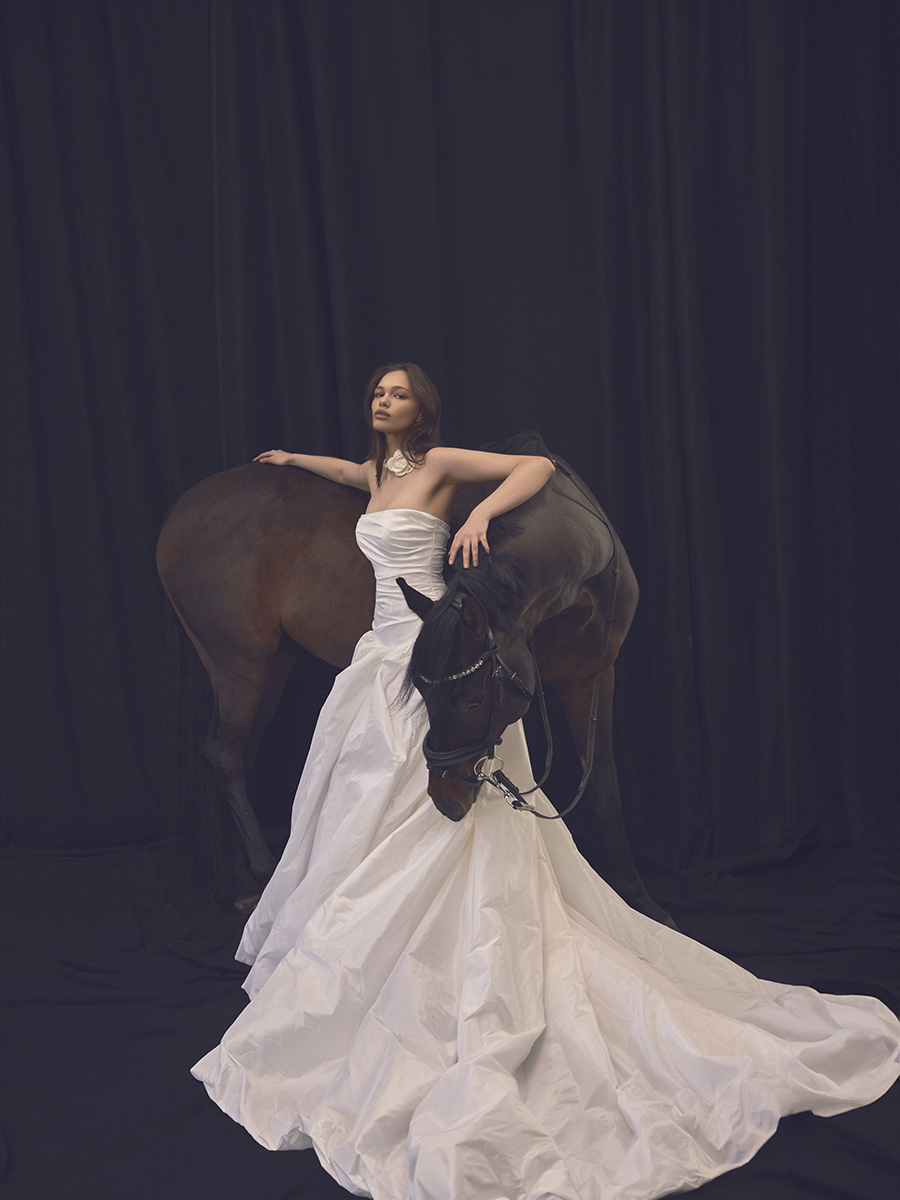 Wedding dress campaign for Ricca Sposa FW25 — bridal photography by Utopia Milano Production, Milan