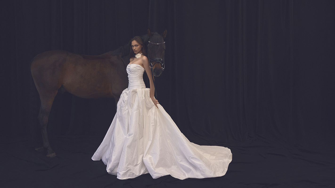 Wedding dress campaign for Ricca Sposa FW25 — bridal photography by Utopia Milano Production, Milan