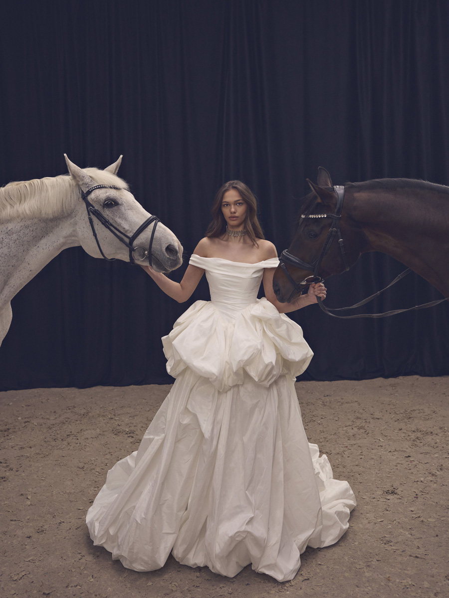 Wedding dress campaign for Ricca Sposa FW25 — bridal photography by Utopia Milano Production, Milan
