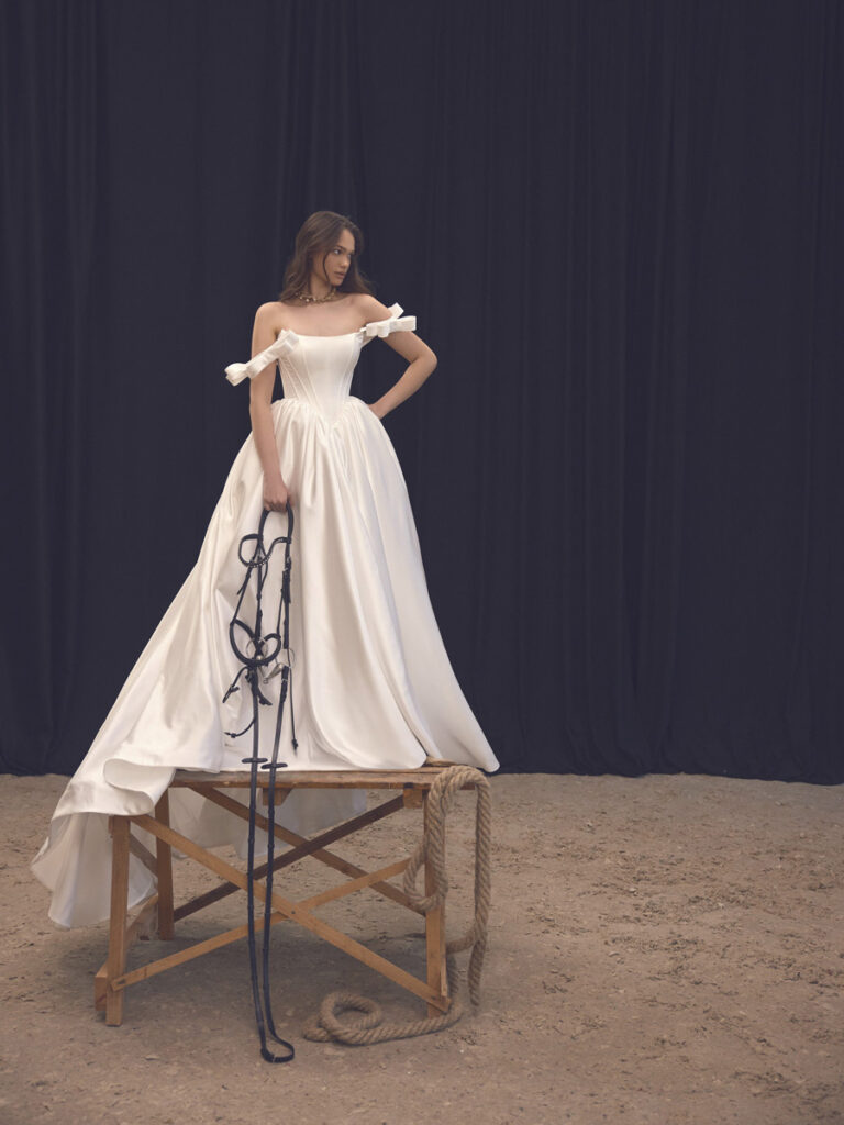 Wedding dress campaign for Ricca Sposa FW25 — bridal photography by Utopia Milano Production, Milan